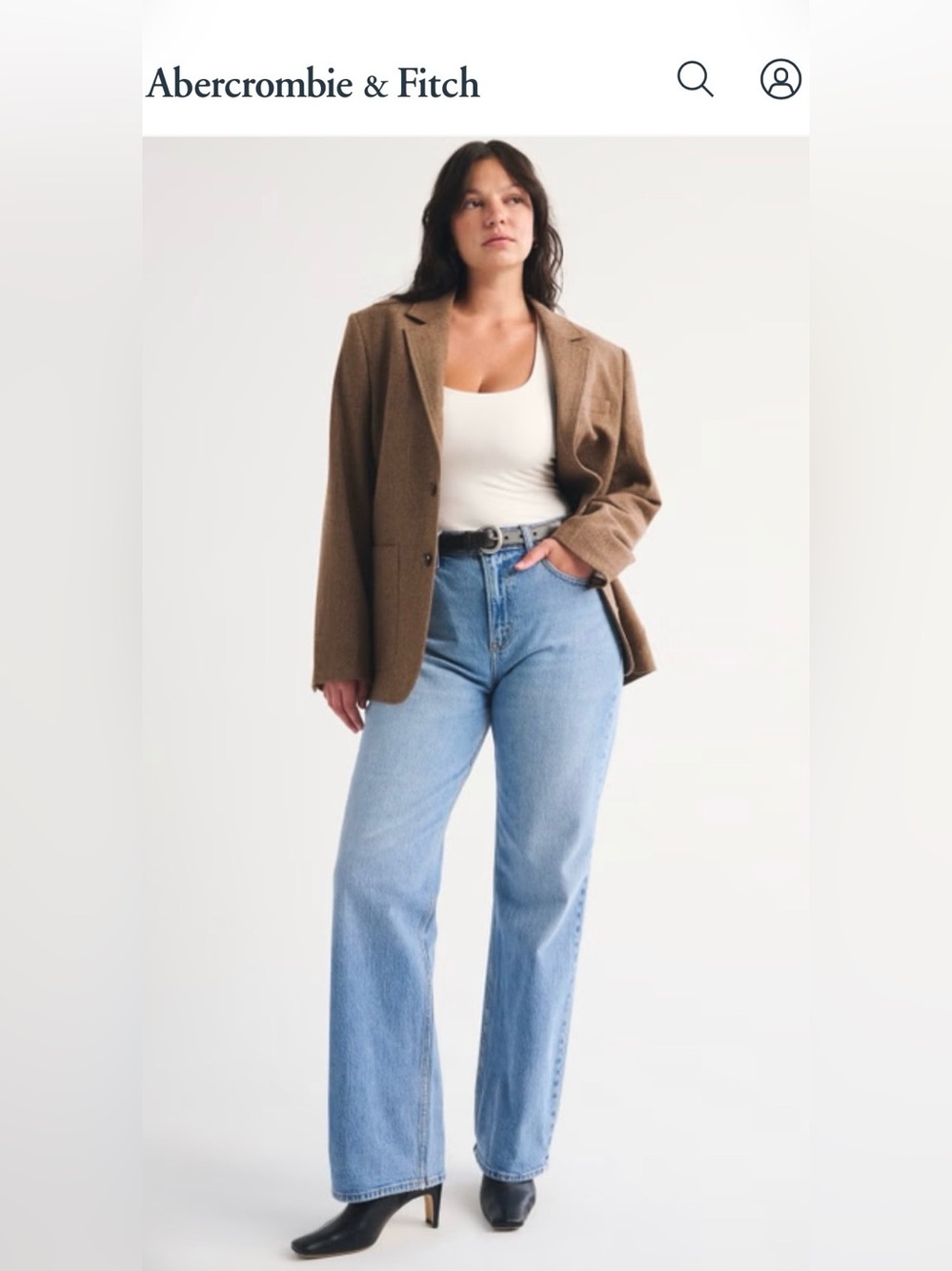 Abercrombie & Fitch Curve Love 90’s Relaxed Jeans| 16/33R